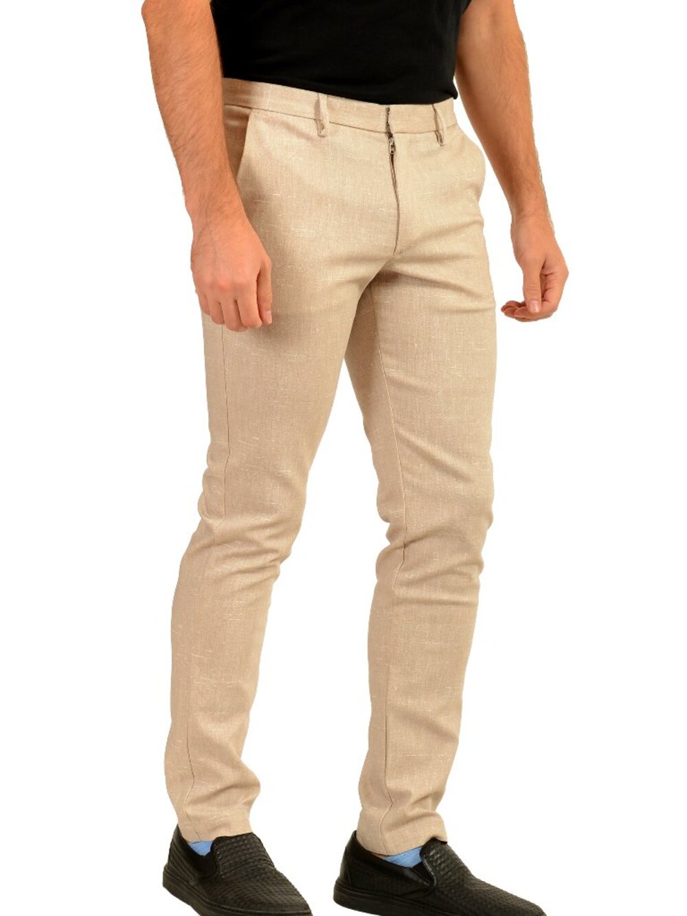 Hugo Boss "Kaito1" Beige Flat Front Chino Pants US 32R IT 48